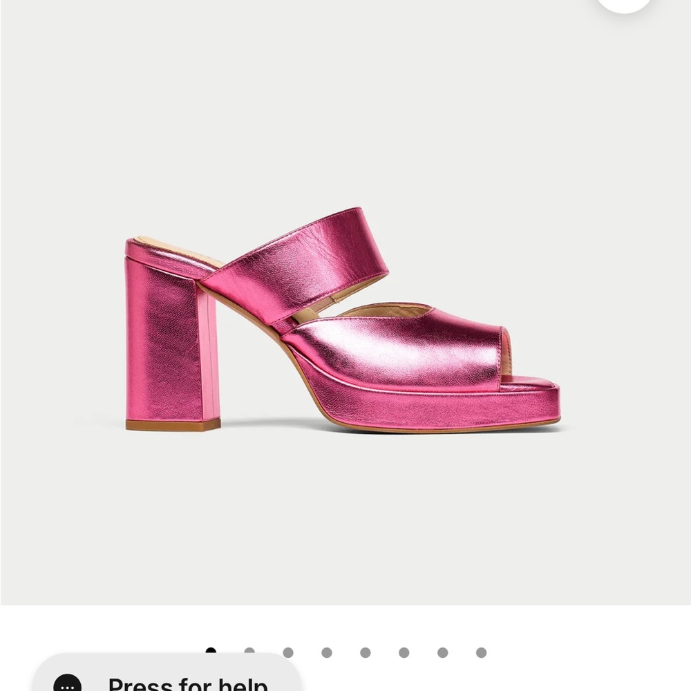 Calla shoes PAULETTE - PINK METALLIC LEATHER MULES